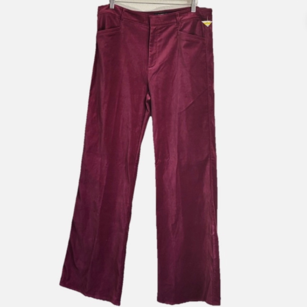 Paige Woman Velvet Wide Leg Pants Size: 33
